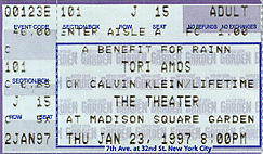 January 23, 1997, The Theater at Madison Square Garden, New York, NY