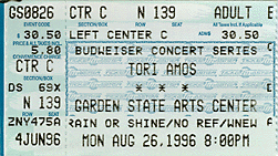 August 26, 1996, Garden State Arts Center, Holmdel, NJ