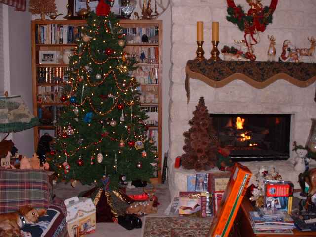 Tree and Fireplace