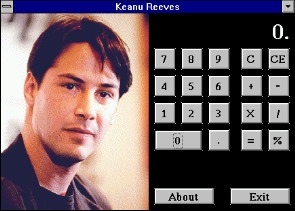 Keanu Calculator -- zip file.  Click to download. (196K)