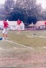 Keanu on the field in red