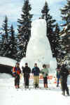 Grant, Jeremy, me and Andrea in front of a solid ice-statue