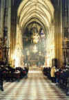 The inside of a cathedral in Vienna