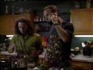 Jim and Blair cooking with oregano (Poachers)