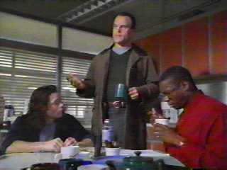 Jim, Blair, and Simon in the breakroom (Sweet Science)