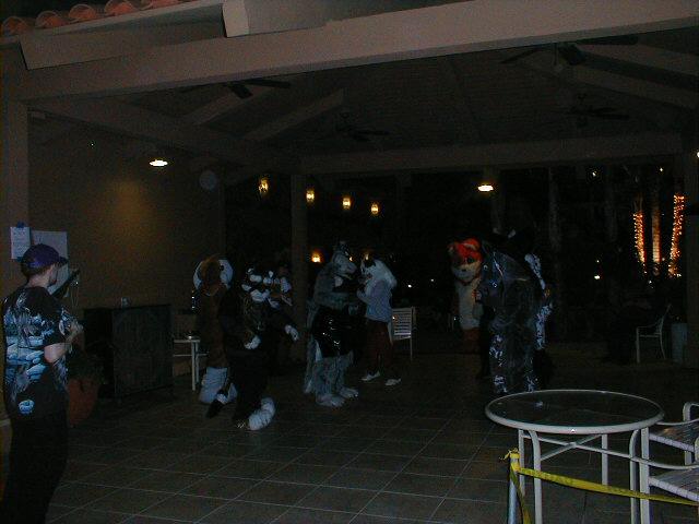 Night time pool side dance photo #3.