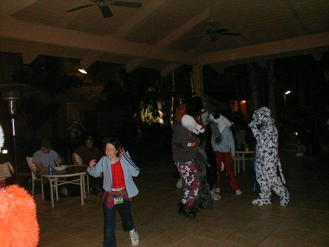 Night time pool side dance photo #4.