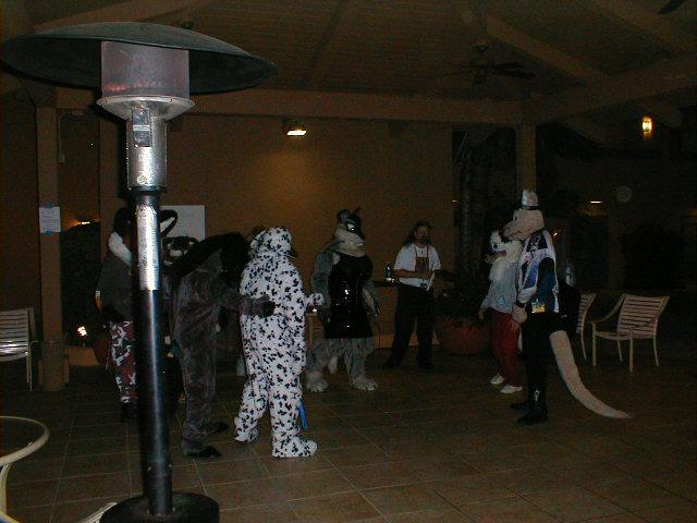 Night time pool side dance photo #5.