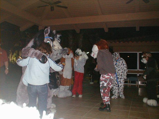 Night time pool side dance photo #7.