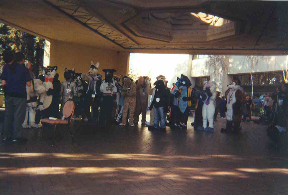 A group shot of many fur suiters at Further Confusion of 2005.