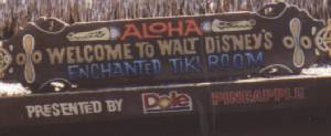 Tiki Room Entrance Sign