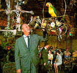 Walt with Tiki Birds