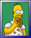 Homer and a donut