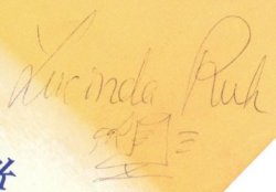 Lucinda's autograph