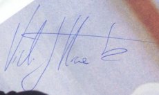 Victor's autograph