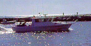 fishing boat in Bob Sikes Channel