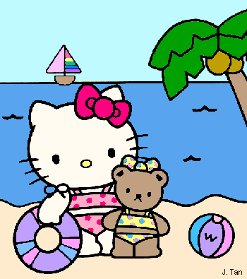 Hello Kitty at the Beach