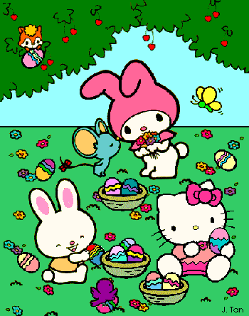 Hello Kitty at Easter