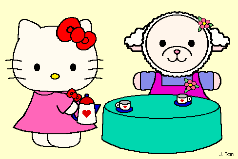 Hello Kitty with a Lamb