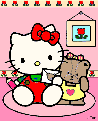 Hello Kitty with a letter