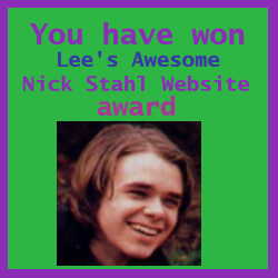 Lee's Awesome Nick Stahl Website Award