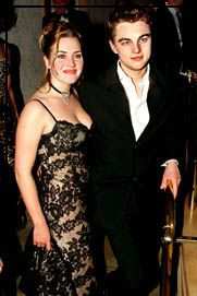 Leo and Kate Winslet at the Golden Globe Awards