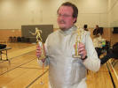 2nd place foil, tied for 3rd in sabre -- yay!