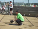 SPK catches for the Holy Cross softball team (July 2008)