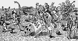 Lewis Carroll's illustration of the croquet game