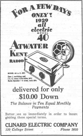 Atwater Kent Model 40...speaker sold separately