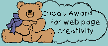 Erica's Award for Web Page Creativity