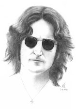 A Drawing of John Lennon by~Linda