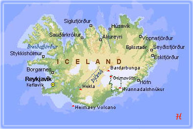 Iceland's map