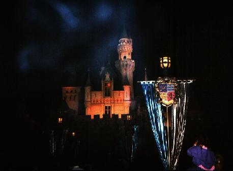 Sleeping Beauty's Castle at night