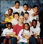 Agassi with children of foundation