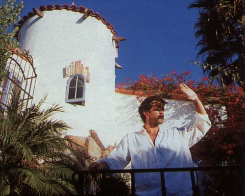 Pierce Brosnan near his House