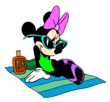 minnie in beach wear