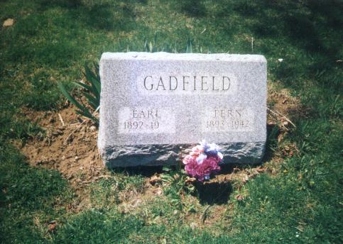 Earl Gadfield and Fern Croskey Gadfield Gravestone!