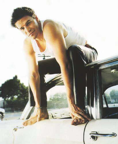 Sheesh..it's the pants, and bare feet! You know what they say about a guys feet...*THUD*