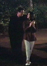 Lois & Clark walking at night