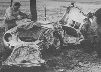 Jimmy Dean's Porche Spyder after the crash, Sept. 30, 1955