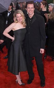 Jim and Renee photographed at Golden Globe Awards, Jan. 2000