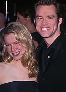 Jim and Renee photographed at Golden Globe Awards, Jan. 2000