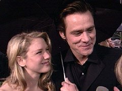 Jim and Renee photographed at Golden Globe Awards, Jan. 2000