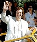 Jim Carrey arriving at Lido Di Venezia Italy