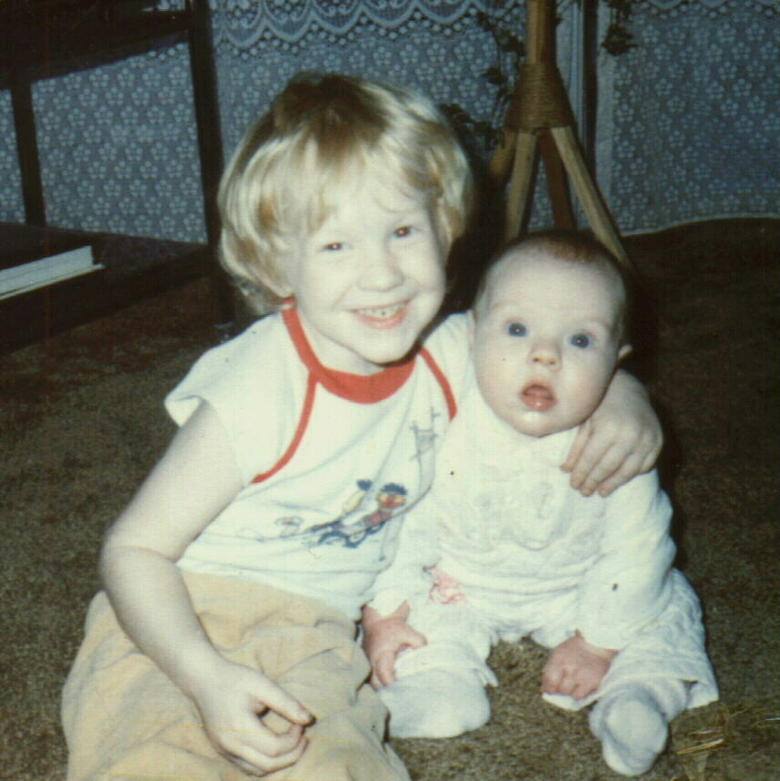 The one with the red eyes is my big bro - the little bald thing is me back in '85 or '86