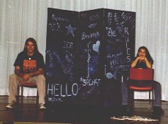 Ryan and Natasha in performance at Bordertown High School, Adelaide, 1996.