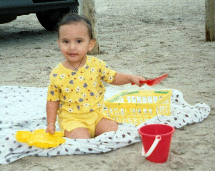 Mia on the beach