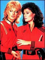 June Chadwick and Jane Badler as Lydia and Diana