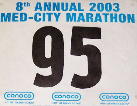 My marathon number